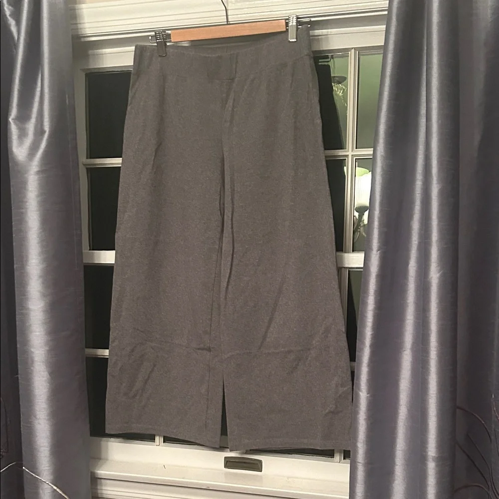 Eileen Fisher Gray Wide-Leg Pants - Picture 1 of 3